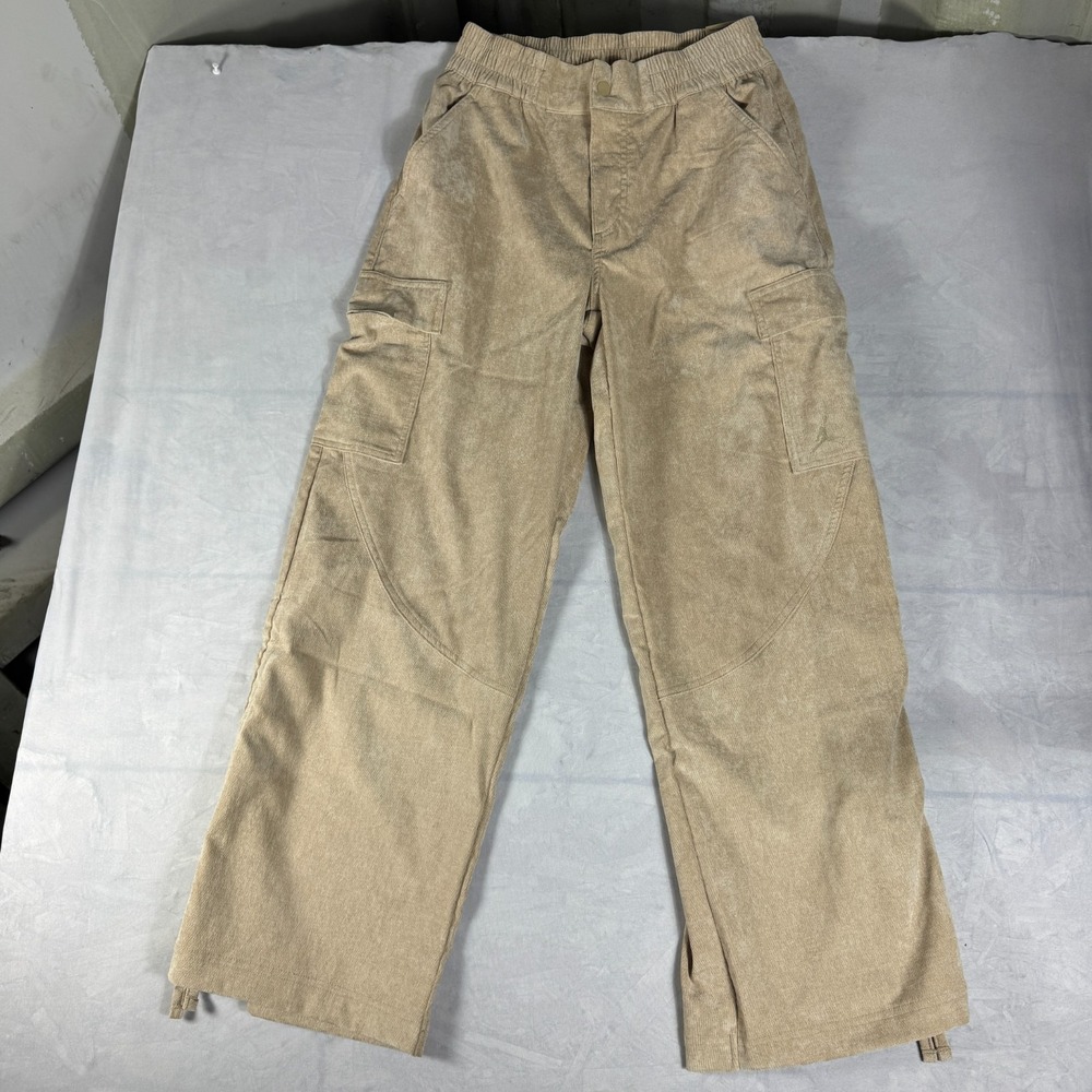 NWT Jordan Womens Corduroy Chicago Cargo Pants Desert Straight Leg Relaxed Fit S